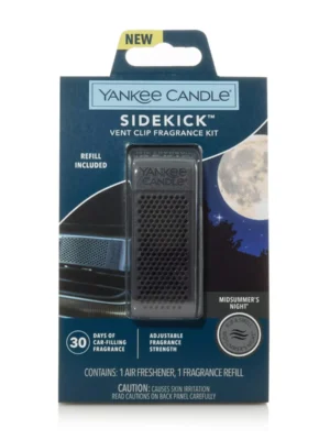 Yankee Candle Auto Sidekick Vent Kit and Refill Midsummer Night
